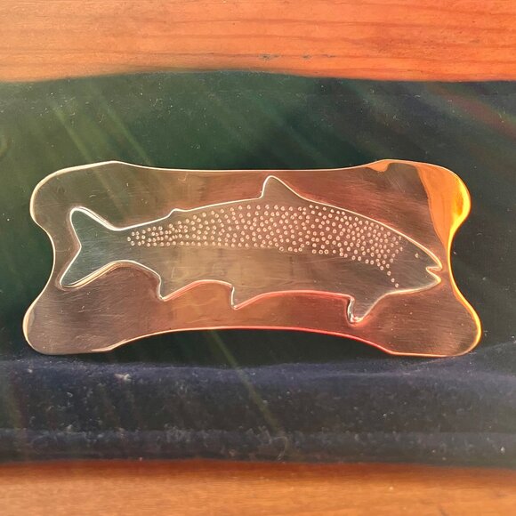 Fish Barrette Copper & Silver - Picture 1 of 5